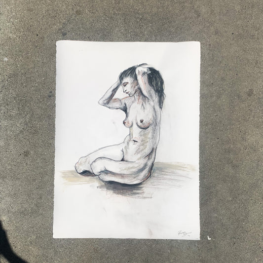 the roman: a seated nude.